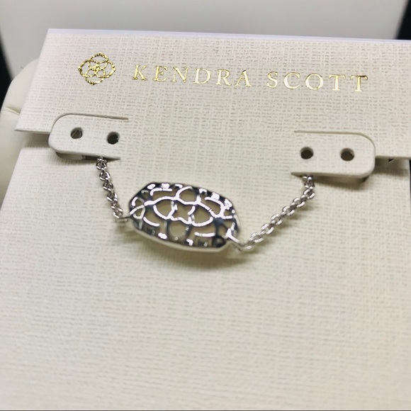 KendraScott Elisa WhiteDrusy silver tone necklace - Picture 4 of 5
